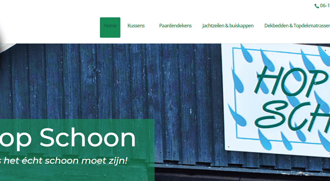 Nieuwe website Wasserij Hop Schoon online!